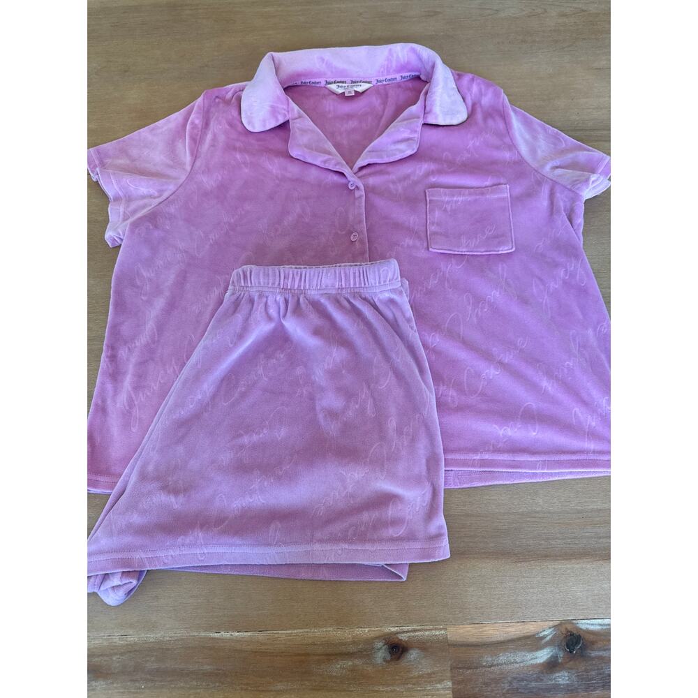 Juicy Couture Velour Pink Pajama Set Women’s XL
